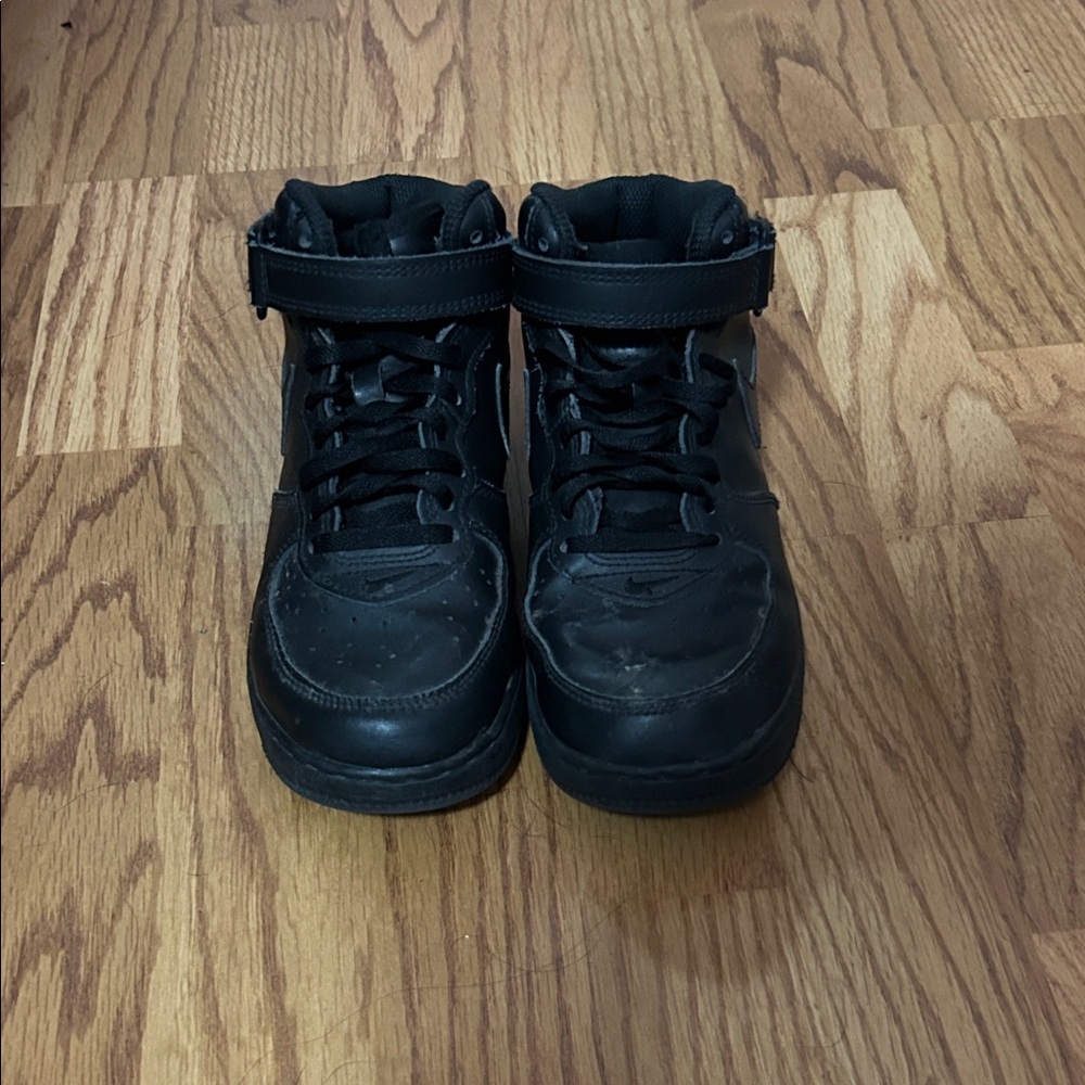 Kids Black High-Top Sneakers